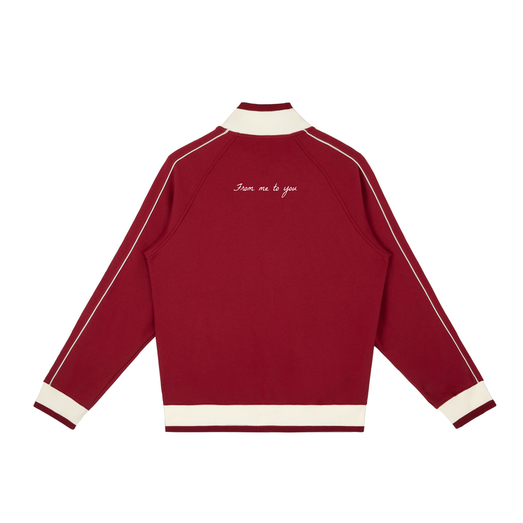 139 Koifish Color Block Raglan Sleeve Zip Track Jacket