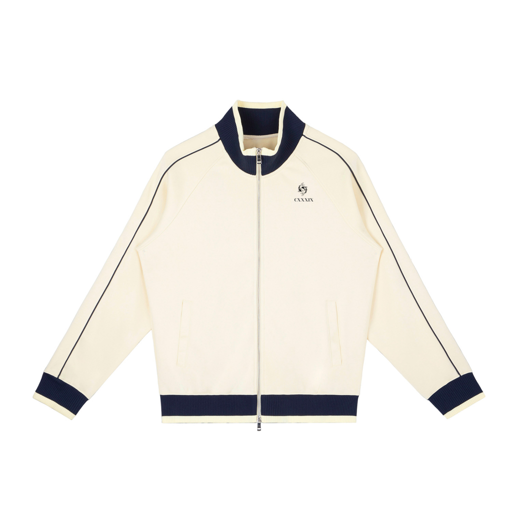 139 Koifish Block Raglan Sleeve Zip Track Jacket