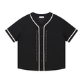 From me to you Pattern Contrast Piped Button-Up Jersey
