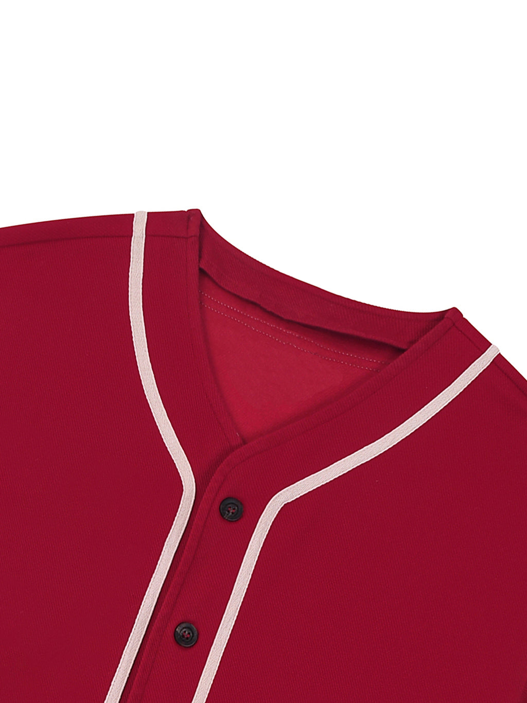 From me to you Pattern Contrast Piped Button-Up Jersey