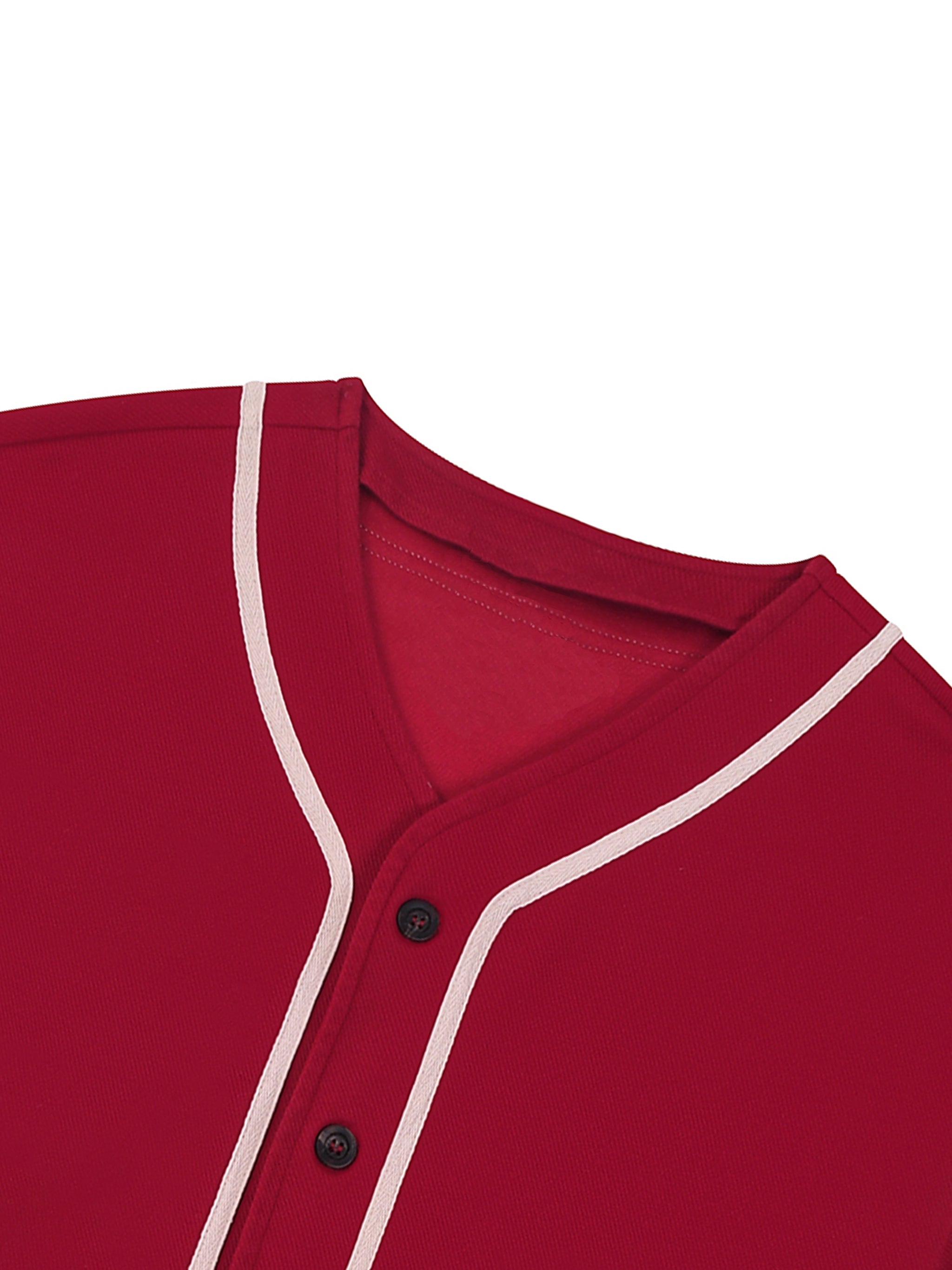 From me to you Pattern Contrast Piped Button-Up Jersey