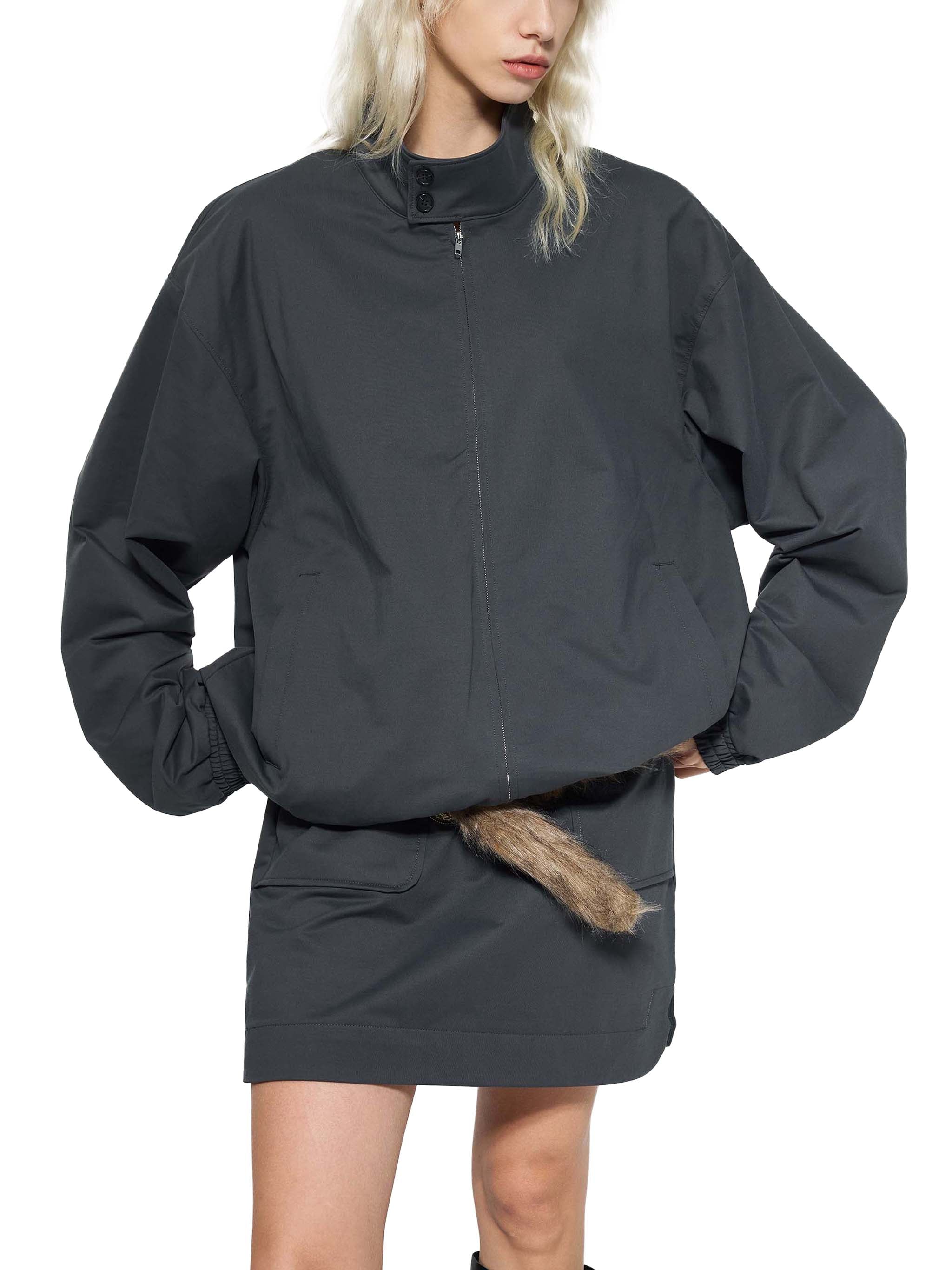 Koifish Stand Collar Bomber Jacket
