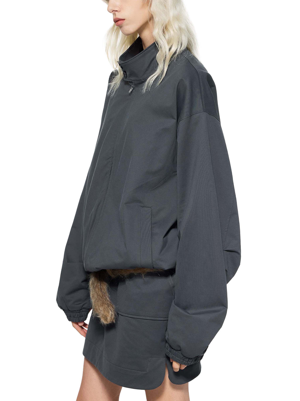 Koifish Stand Collar Bomber Jacket