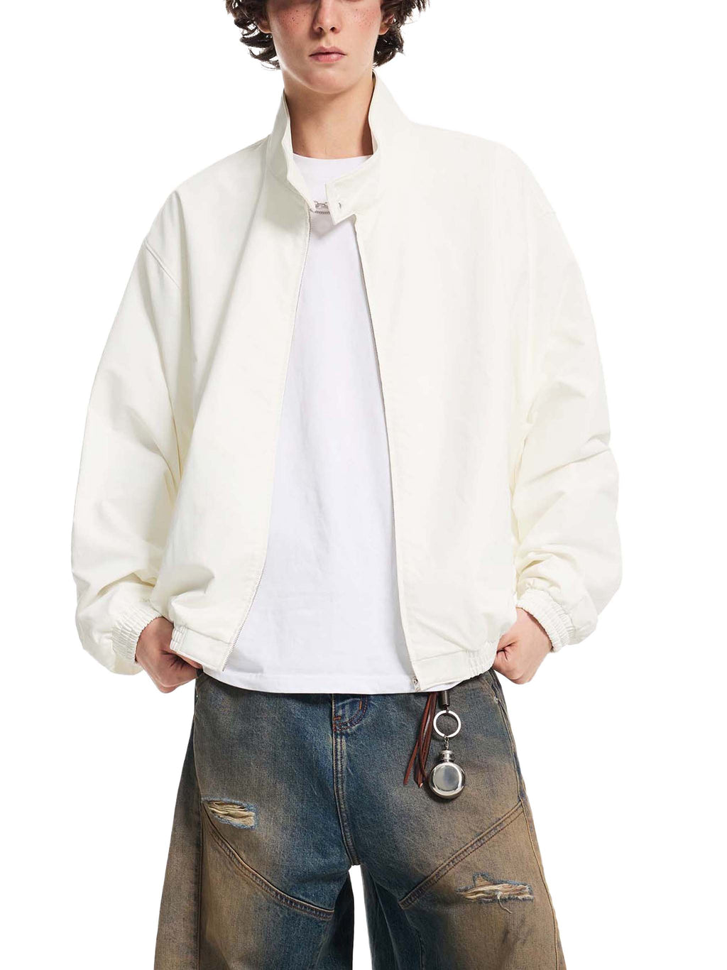 Koifish Stand Collar Bomber Jacket